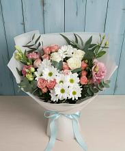 Букет цветов из:  Розы, Лизиантусы и Хризантемы #REPLACE_PRED# Сосновоборске Пензенской области