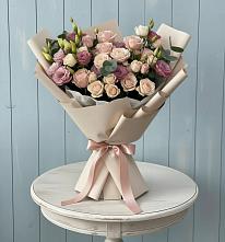 Букет цветов из:  Розы и Лизиантусы #REPLACE_PRED# Сосновоборске Пензенской области