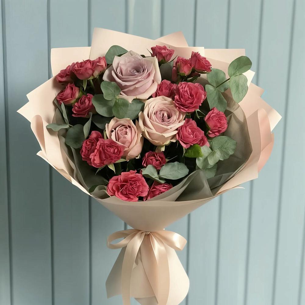 Букет цветов из: Гвоздики и Розы в Сосновоборске Пензенской области