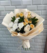 Букет цветов из:  Розы и Хризантемы в Сосновоборске Пензенской области