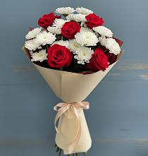 Букет цветов из:  Розы и Хризантемы в Сосновоборске Пензенской области