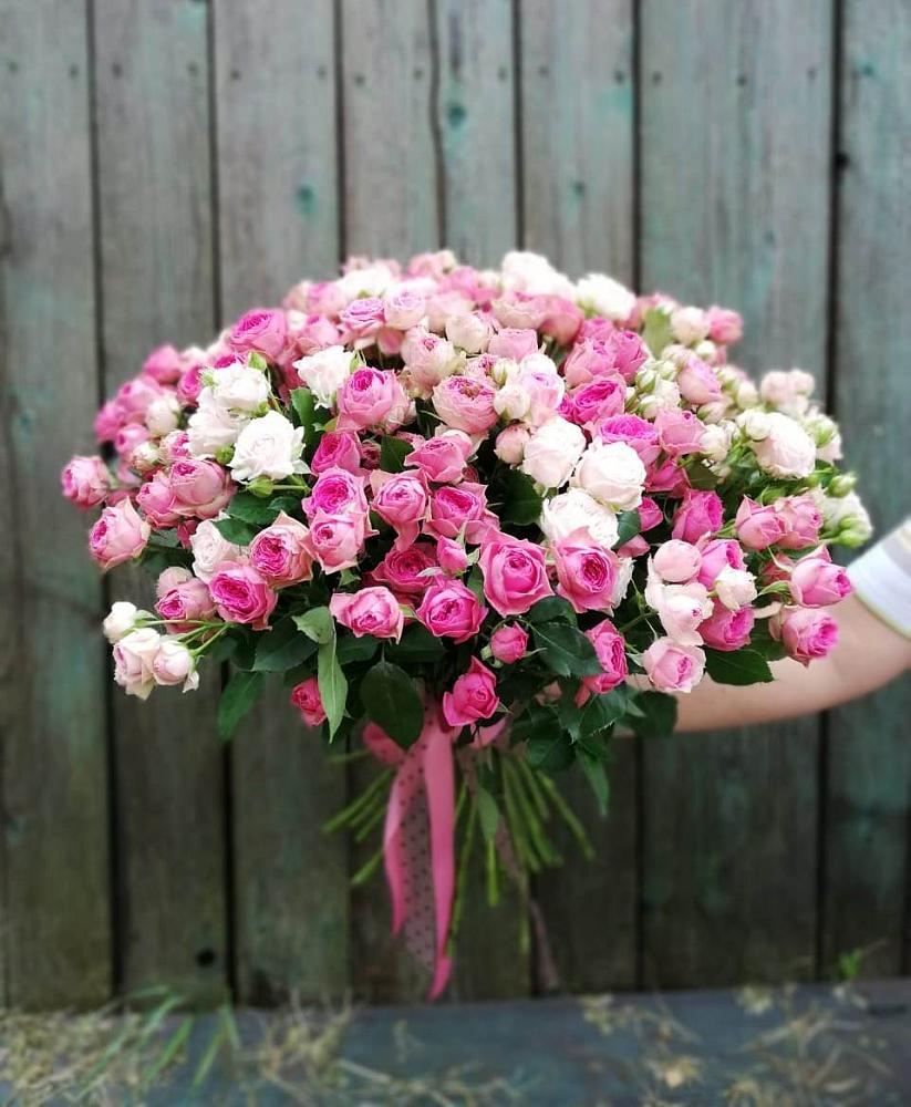 Букет Розовые кустовые розы Натали и Лав Лидия в Сосновоборске Пензенской области