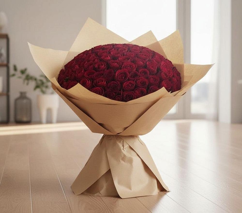 Букет 101 Красная роза в Сосновоборске Пензенской области