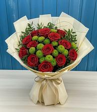 Букет цветов из:  Розы и Хризантемы #REPLACE_PRED# Сосновоборске Пензенской области