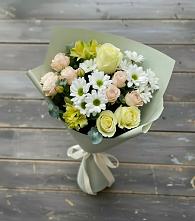 Букет цветов из:  Альстромерии, Розы и Хризантемы #REPLACE_PRED# Сосновоборске Пензенской области