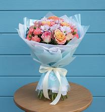 Букет цветов из:  Хризантемы и Розы в Сосновоборске Пензенской области