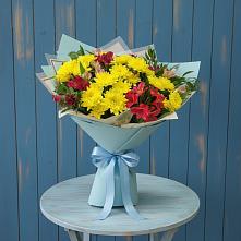 Букет цветов из:  Альстромерии и Хризантемы #REPLACE_PRED# Сосновоборске Пензенской области