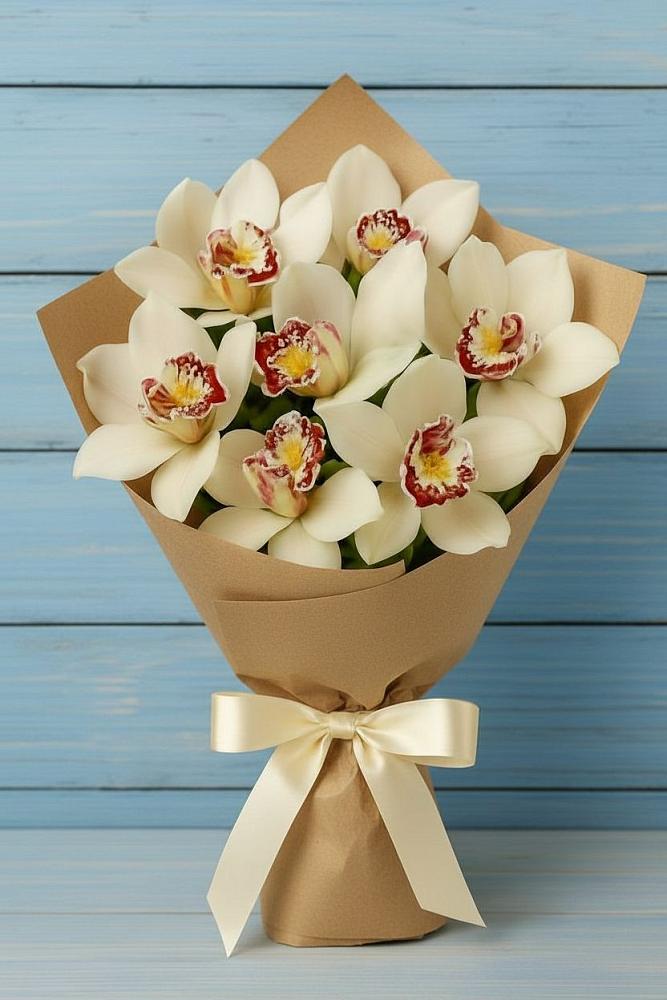 Букет цветов из: Орхидеи и Розы в Сосновоборске Пензенской области