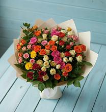 Букет Микс из разноцветных кустовых роз #REPLACE_PRED# Сосновоборске Пензенской области